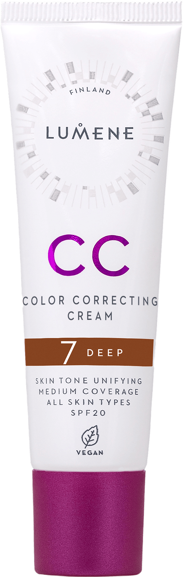 CC Color Correcting Cream SPF 20, från Lumene, i färgen 7 Deep.