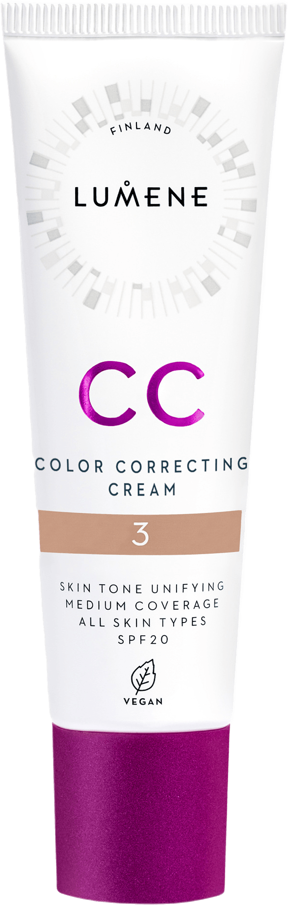 CC Color Correcting Cream SPF 20, från Lumene, i färgen 3.