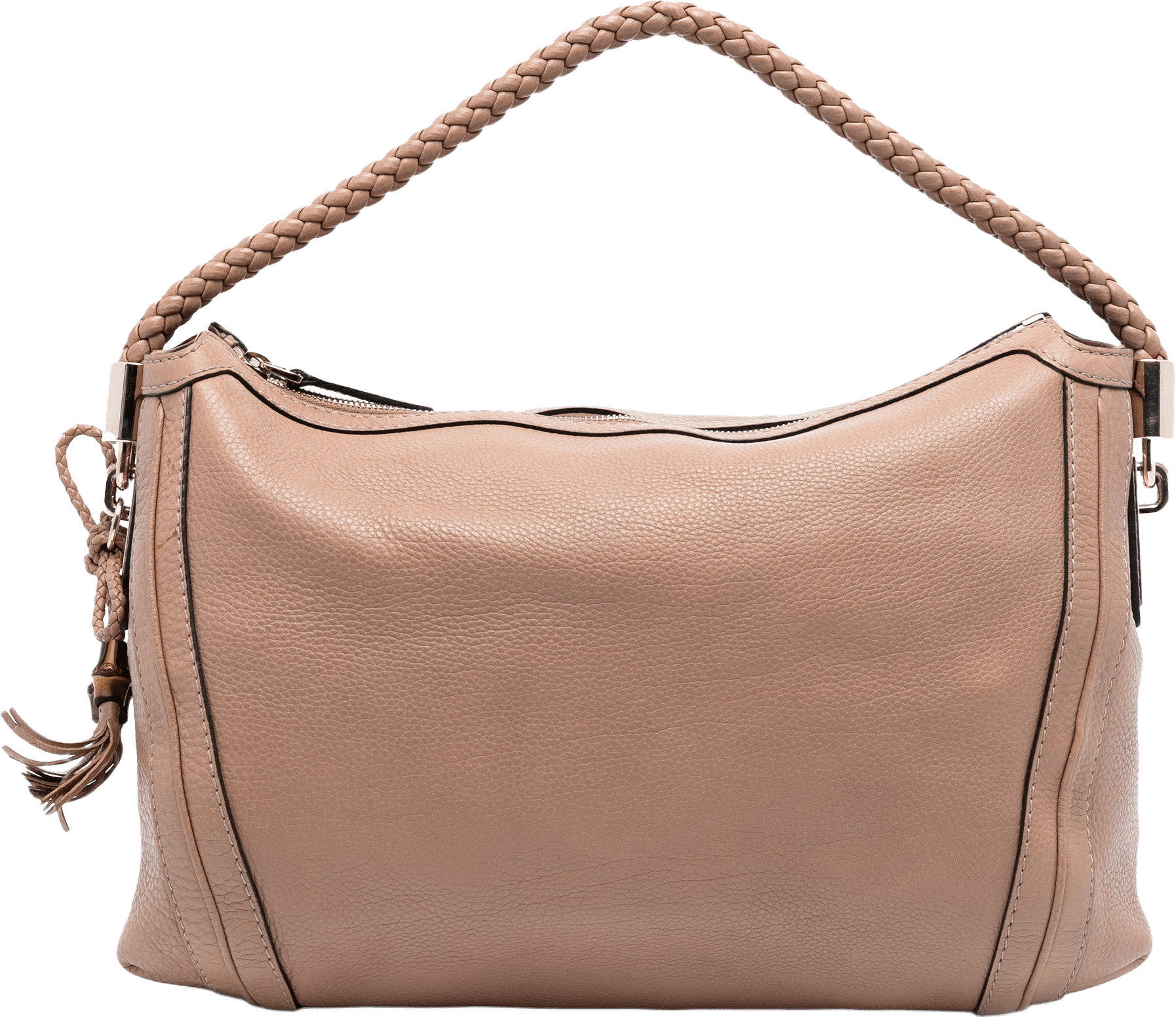 Gucci Medium Pebbled Calfskin Bella Shoulder Bag, från Luxclusif, i färgen nude.