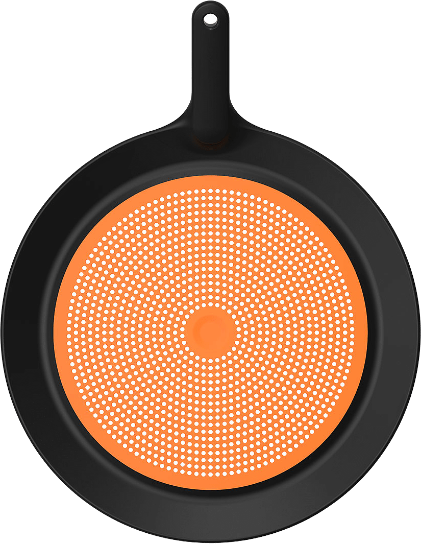 Stänkskydd FF silikon, från Fiskars, i färgen Svart/Orange.