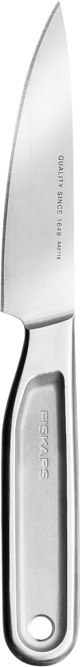 Grönsakskniv All Steel 10 cm, från Fiskars, i färgen Silver.