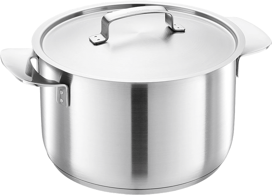 Gryta All Steel 5 L, från Fiskars, i färgen Silver.