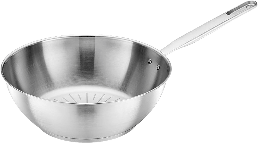 Wok All Steel pure 28 cm, från Fiskars, i färgen Silver.