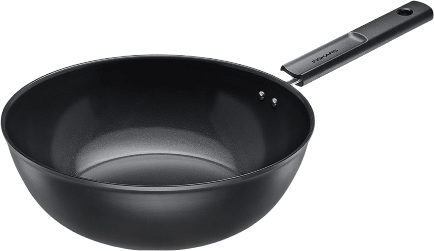 Wok Hard Face 28cm/4,5 L, från Fiskars, i färgen Svart.