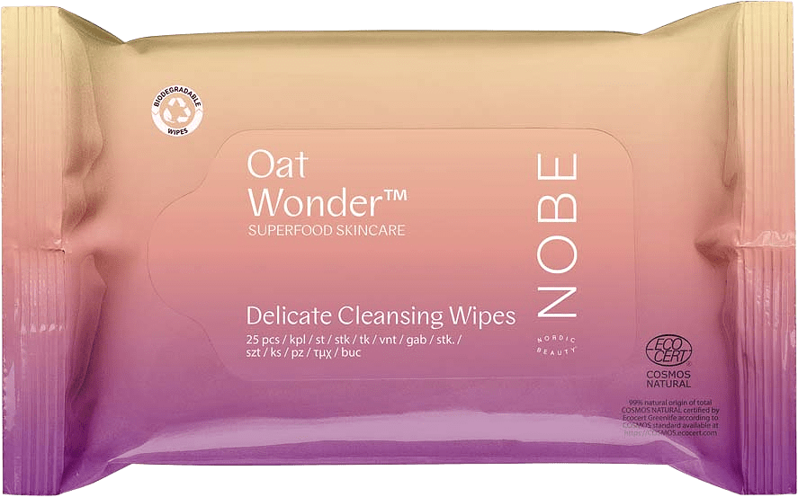 Oat Wonder® Delicate Cleansing Wipes 25 pcs, från NOBE.