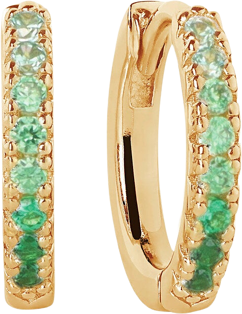 Örhänge Ellera Medio, från Sif Jakobs Jewellery, i färgen green/ gold.