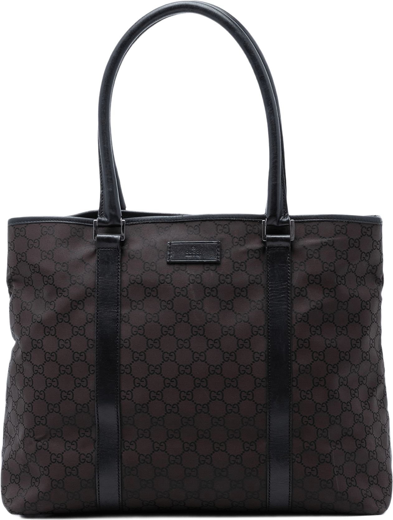 Gucci Gg Nylon Joy Tote, från Luxclusif, i färgen brun.