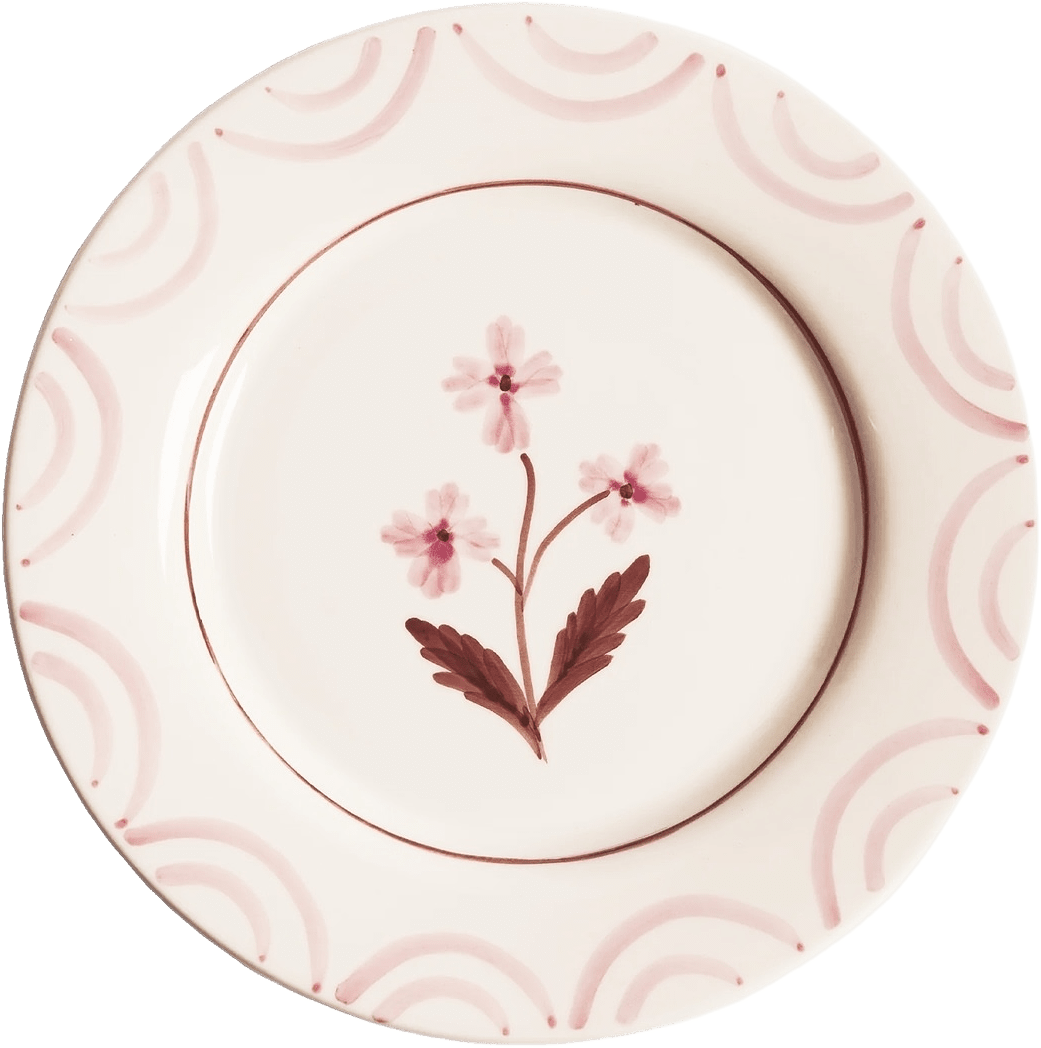 Cottage Flower Tallrik - 28 Cm, från Pick A Poppy, i färgen light pink.