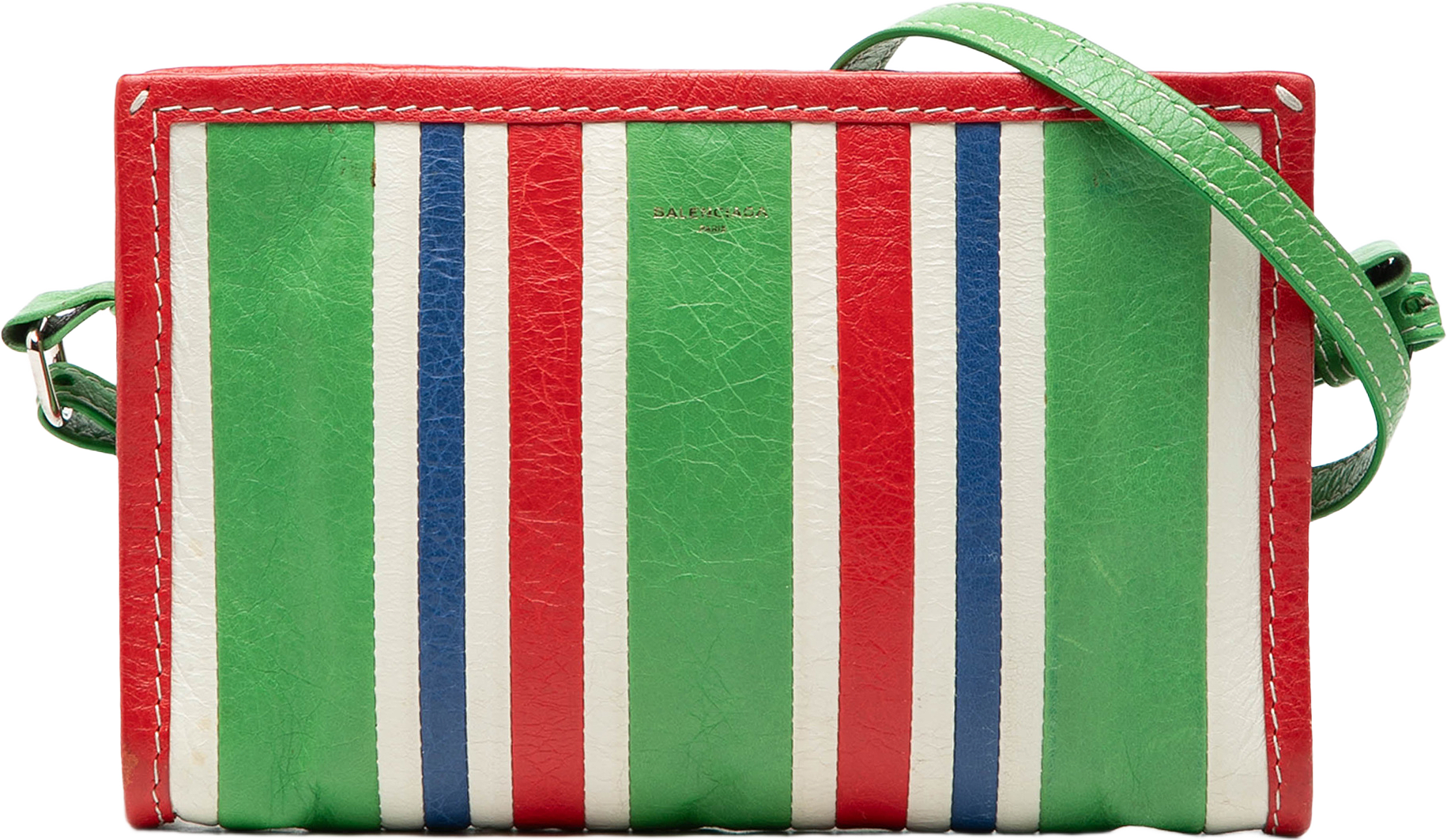 Balenciaga Lambskin Bazar Crossbody, från Luxclusif, i färgen green.