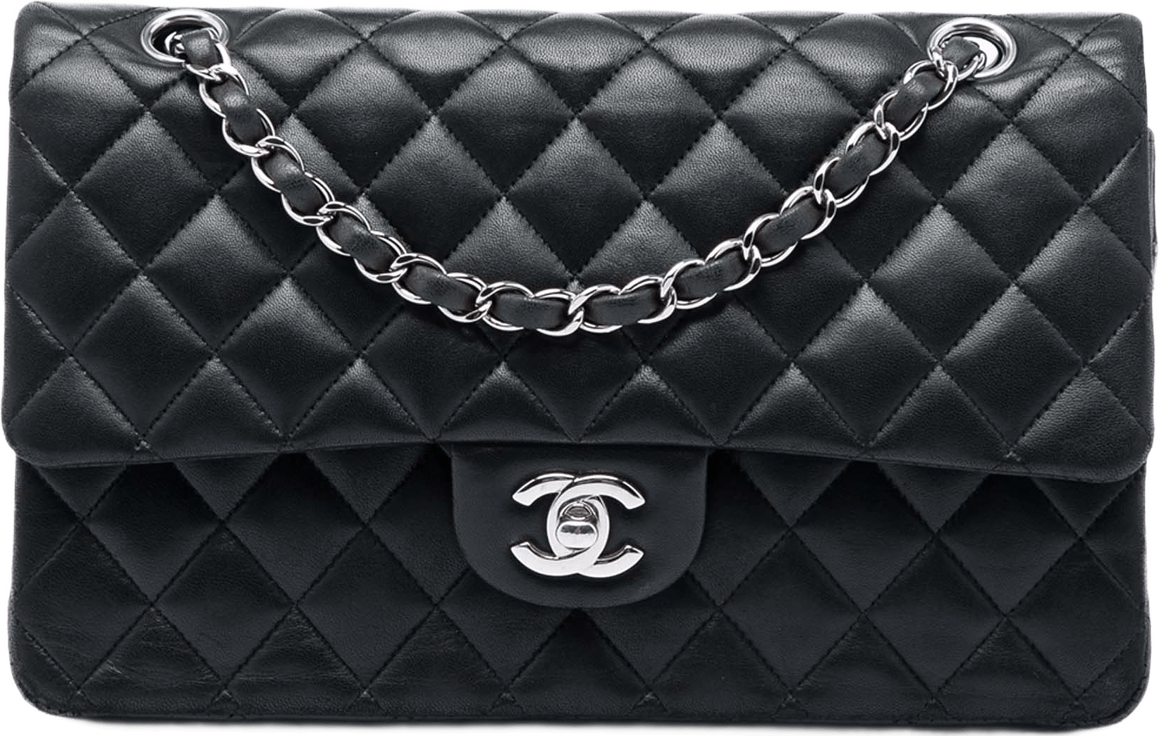 Chanel Medium Classic Lambskin Double Flap, från Luxclusif, i färgen svart.