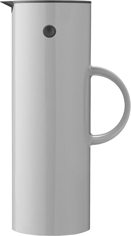 Termoskanna EM77, från Stelton, i färgen Light Grey.