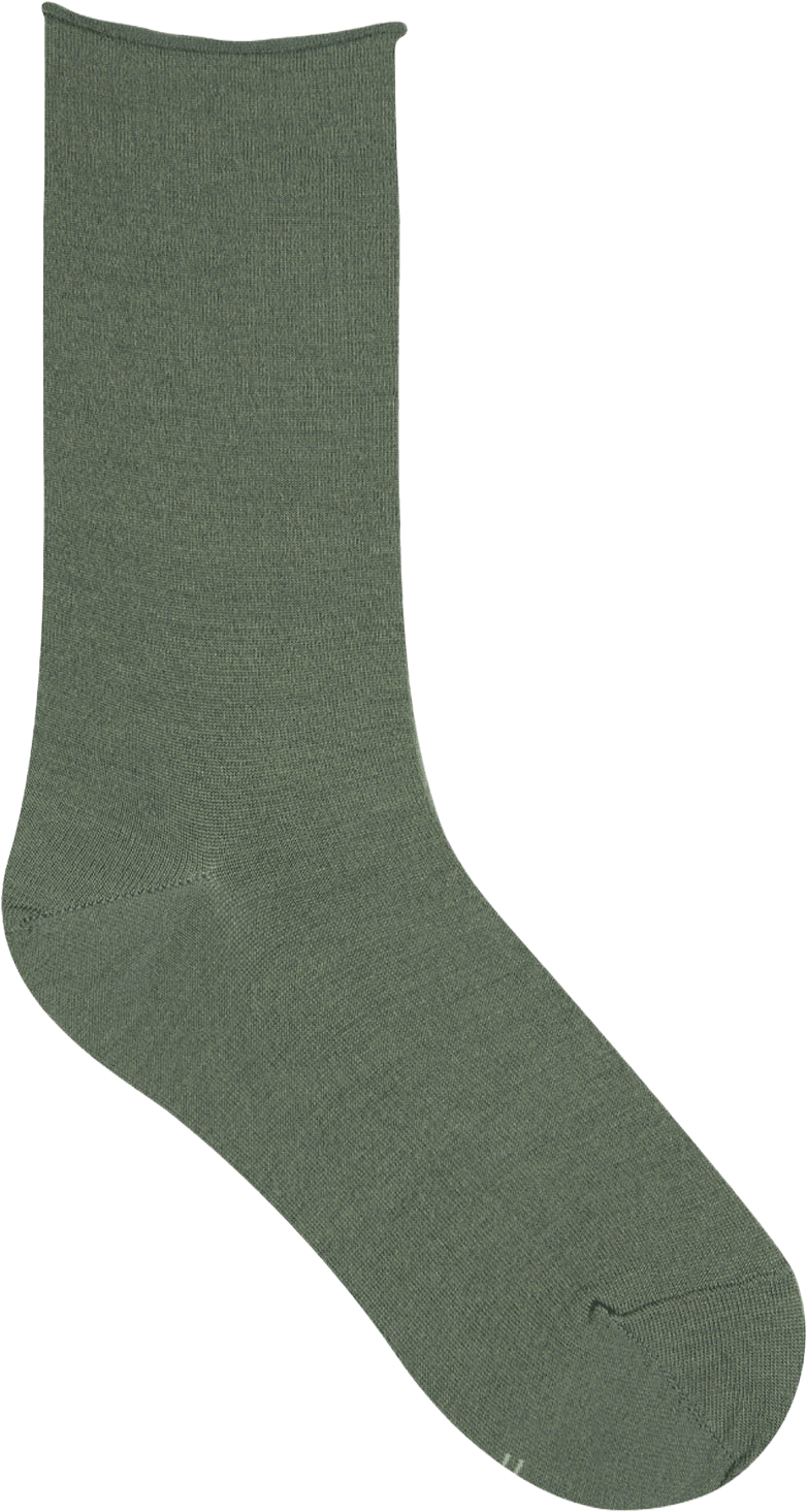 Socka I Merinoull, Roll-Top, från BleuForêt, i färgen Sauge.