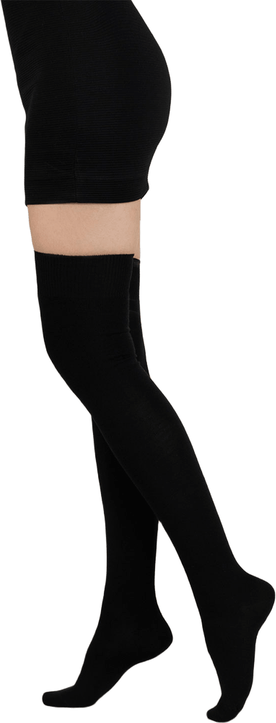Överknä-strumpa, från BleuForêt, i färgen Noir.