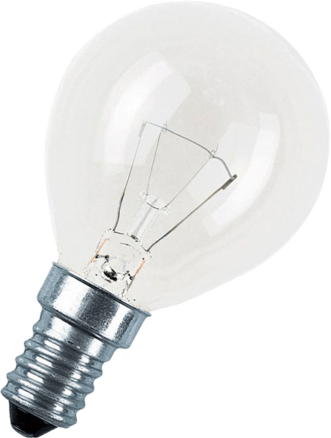 Glödlampa — Klart Glas 11W E14 dimbar, från Osram.