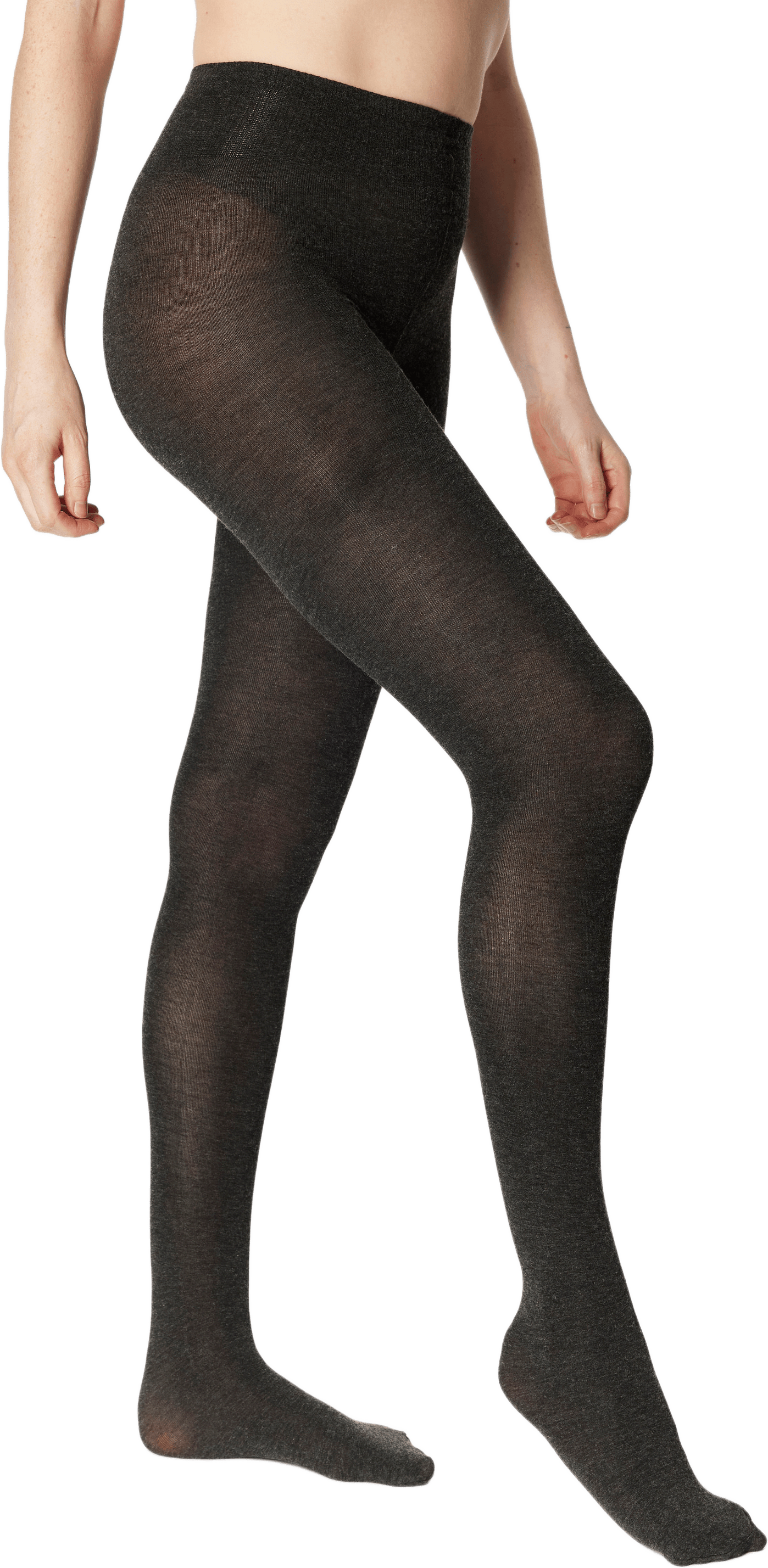 Strumpbyxor i kashmirmix, från Å WOMAN, i färgen Dark Grey Melange.