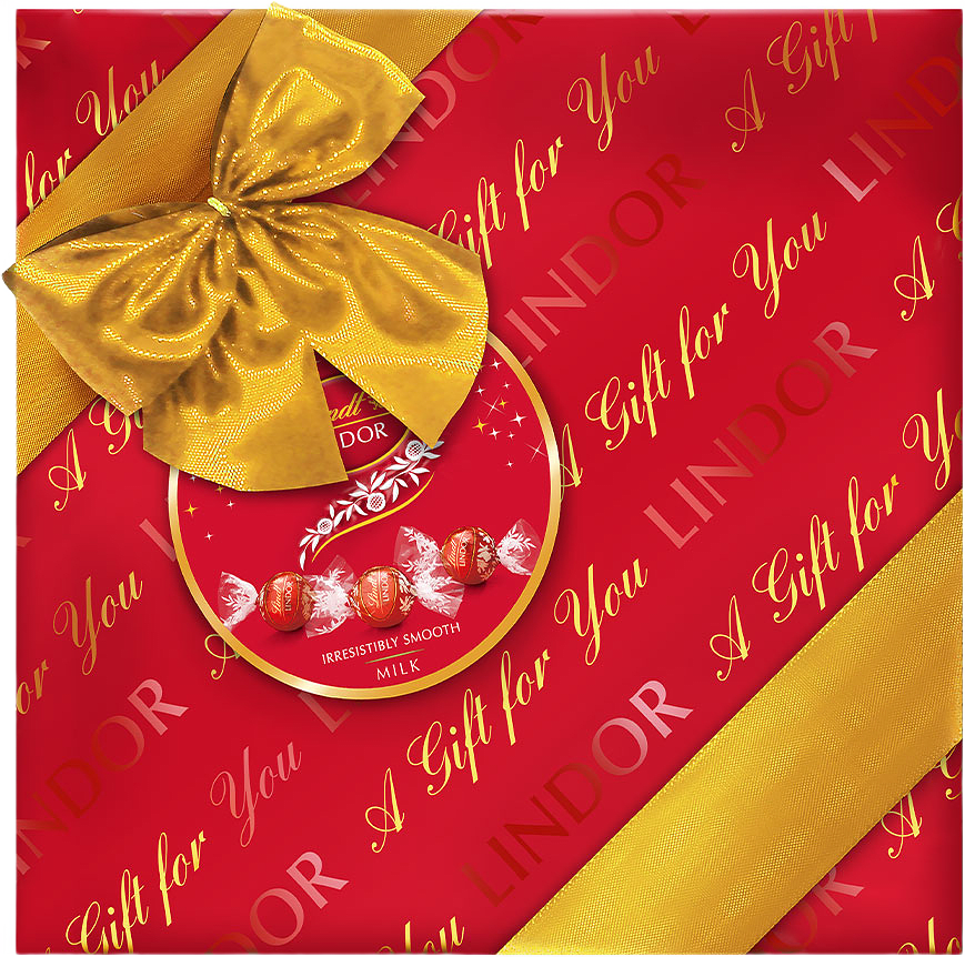LINDOR mjölkchoklad presentask, från Lindt.