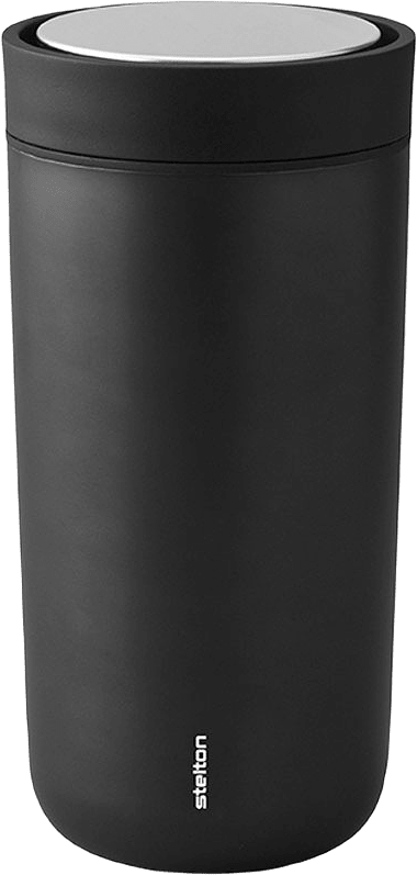 Termomugg To Go Click, från Stelton, i färgen Black/Metallic.