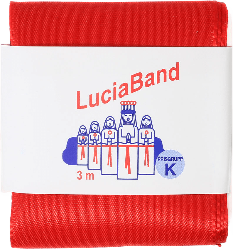 Luciaband 70 mm, från Trend-Tex, i färgen Röd.