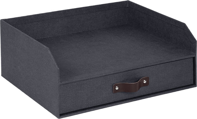 Brevfack med en låda, från Bigso Box of Sweden, i färgen Black.