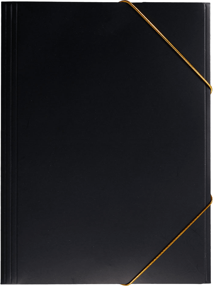 Gummibandsmapp, från Hedlunds, i färgen Black.