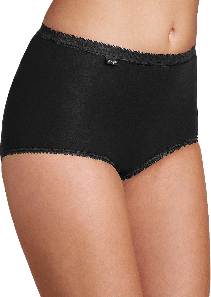 Trosa Basic Maxi 3 pack, från Sloggi, i färgen Black.