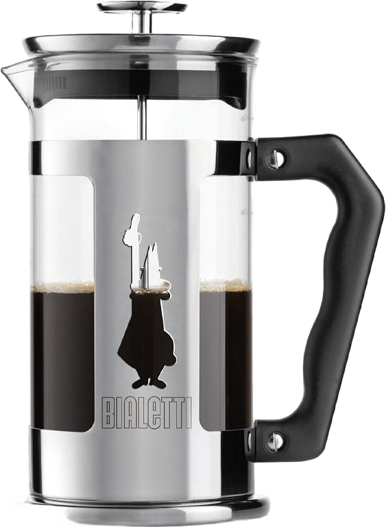 Kaffepress Preziosa 8/K 1 liter, från Bialetti, i färgen Stål/Glas.