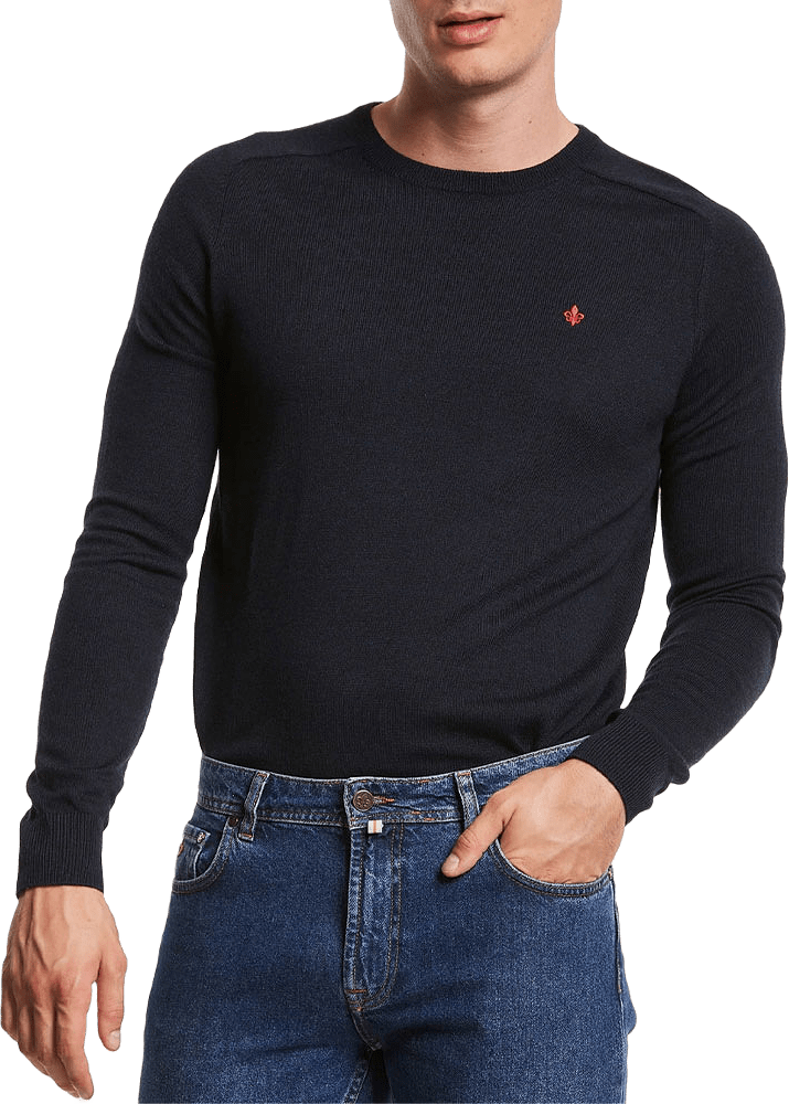 Merino Oneck, från Morris, i färgen Navy.