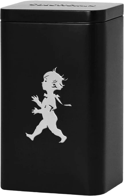 Förvaringsburk/Teburk 15 cm, från Solstickan Design, i färgen Svart.