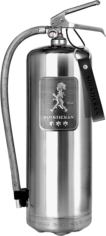 Brandsläckare 6 kg - Design Edition, från Solstickan Design, i färgen Silver.