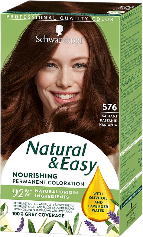 Natural & Easy 576 Kastanj, från Schwarzkopf, i färgen Kastanj.