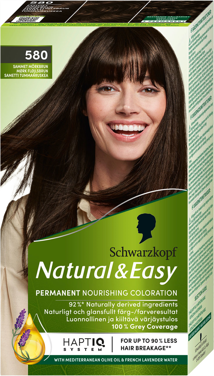 Natural & Easy 580 Sammet Mörkbrun, från Schwarzkopf, i färgen Sammet Mörkbrun.