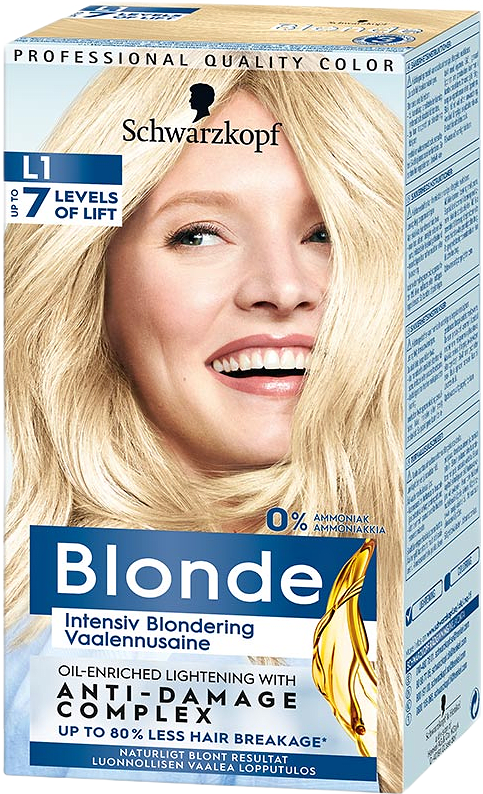 Blonde L1 Intensiv Blondering, från Schwarzkopf, i färgen L1 Intensive Lightener.