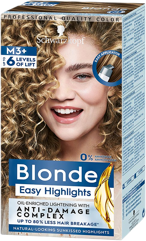 Blonde M3+ Easy Highlights, från Schwarzkopf, i färgen M3+ Easy Highlights.