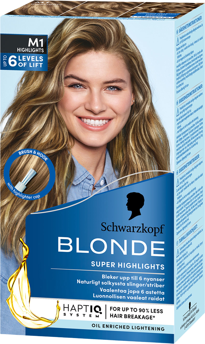 Blonde M1 Super Slingor, från Schwarzkopf, i färgen M1 Super Highlights.