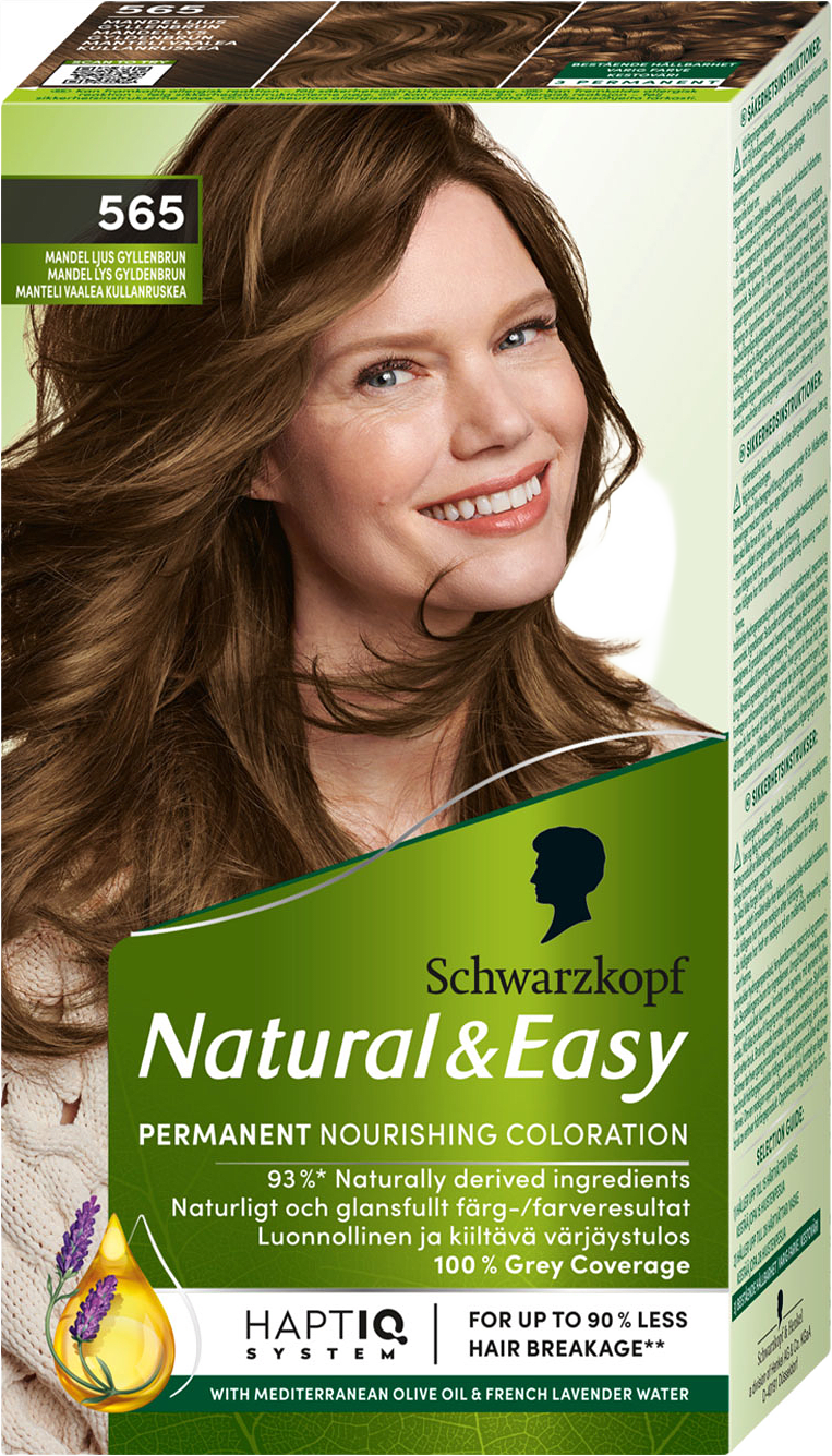 Natural & Easy 565 Mandel Ljus Gyllenbrun, från Schwarzkopf, i färgen Mandel Ljus Gyllenbrun.