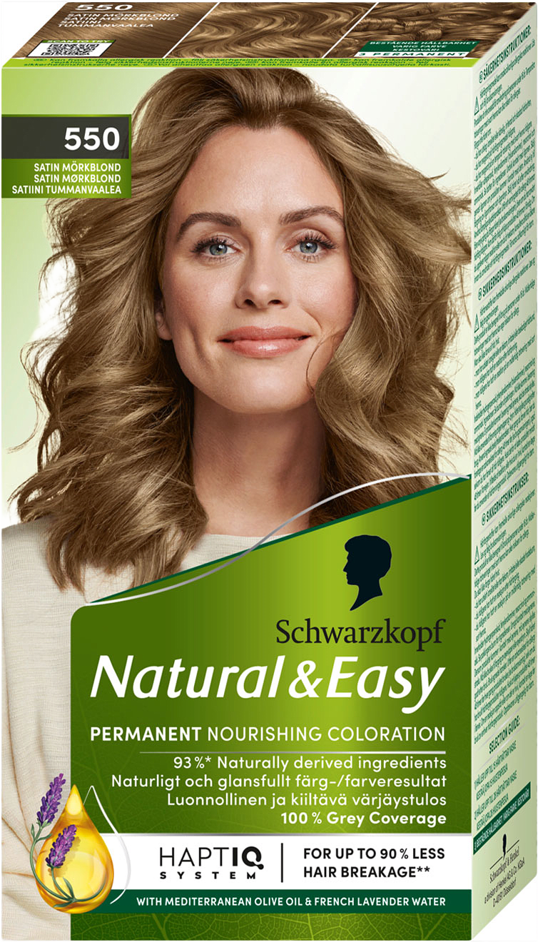 Natural & Easy 550 Satin Mörkblond, från Schwarzkopf, i färgen Satin Mörkblond.