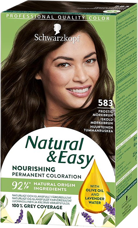 Natural & Easy 583 Frostig Mörkbrun, från Schwarzkopf, i färgen Frostig Mörkbrun.