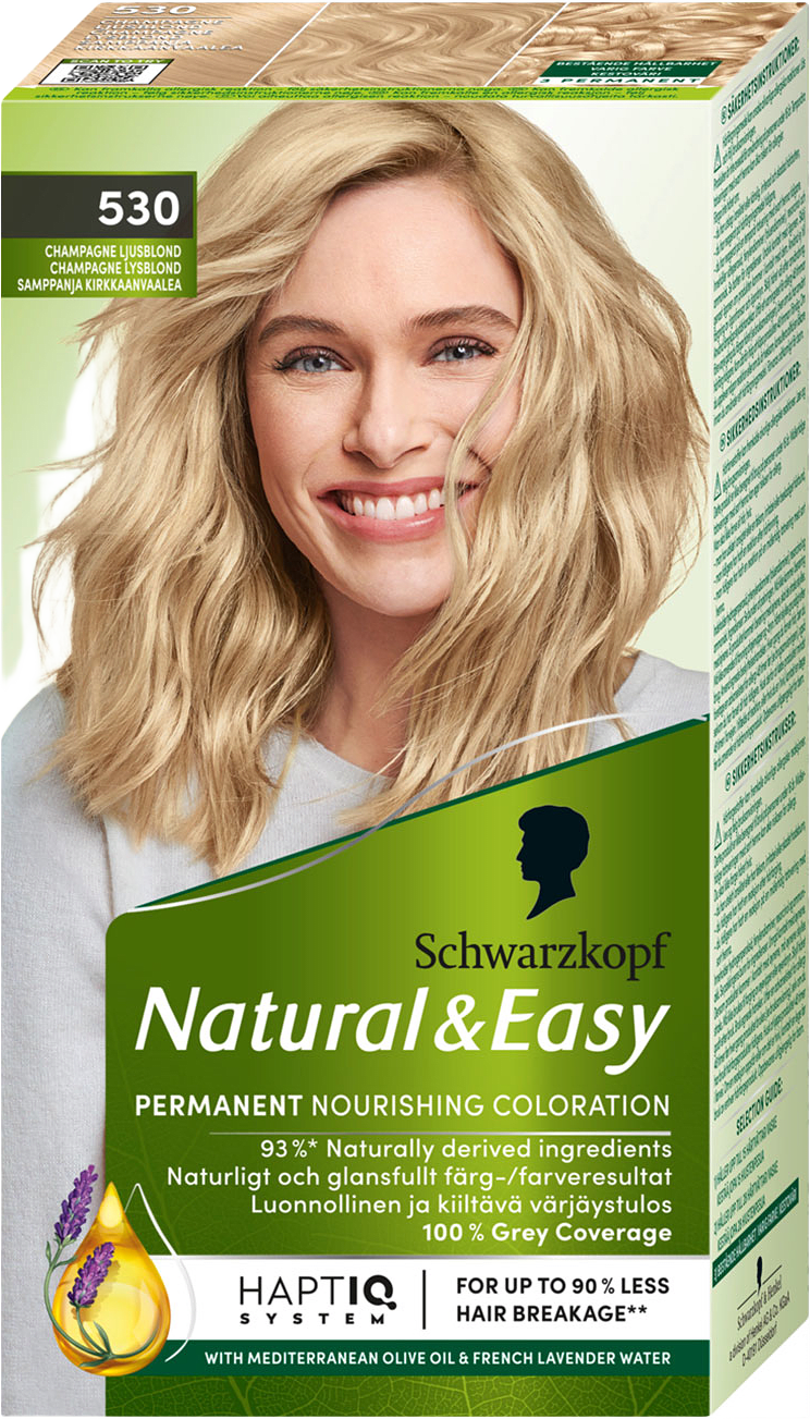 Natural & Easy 530 Champagne Ljusblond, från Schwarzkopf, i färgen Champagne Ljusblond.