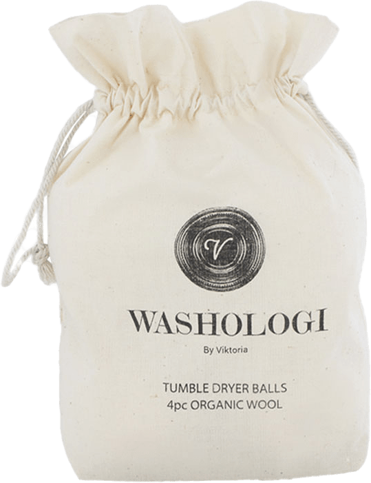 Ullbollar för torktumlare, ekologiska, 4-pack, från Washologi, i färgen White.
