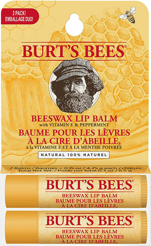 Beeswax Lip Balm Tube Blister Twin Pack