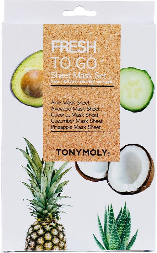 Fresh To Go Sheet Mask Set 5 st, från Tony Moly.