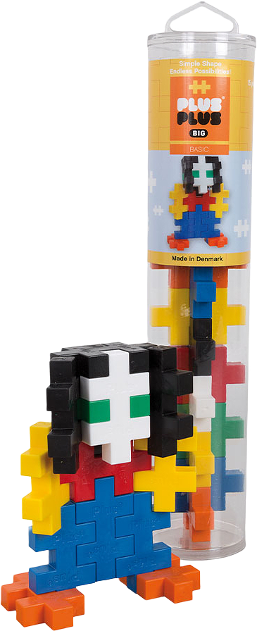 Byggbitar - BIG Basic Tub 15 bitar, från PLUS PLUS.