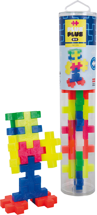 BIG Neon Tub 15 bitar, från PLUS PLUS.