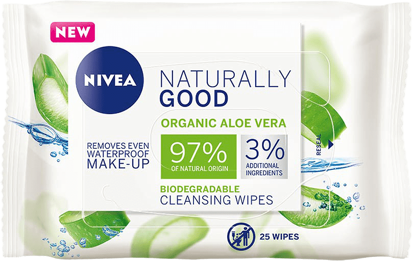 Ansiktsservetter Naturally Good Cleansing Wipes 25 st NIVEA, från NIVEA.