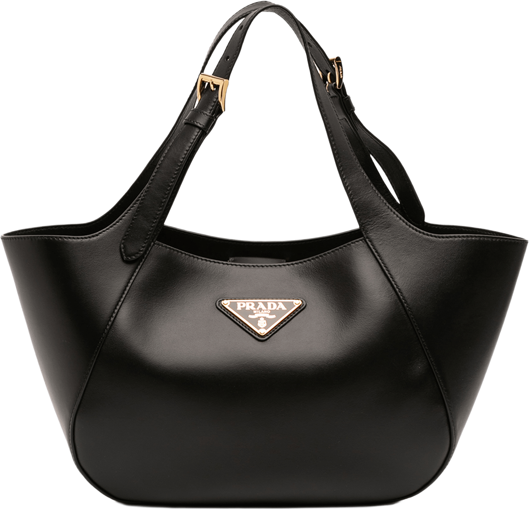 Prada Medium Leather Tote, från Luxclusif, i färgen black.