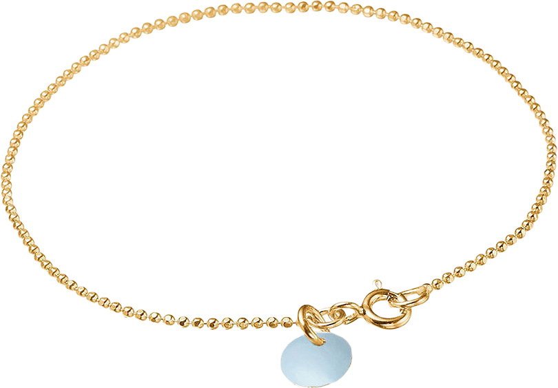 Armband, Ball Chain, från ENAMEL Copenhagen, i färgen 69 Icy Blue.