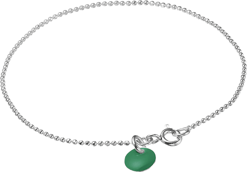 Armband Ball Chain, från ENAMEL Copenhagen, i färgen 42 Petrol Green.