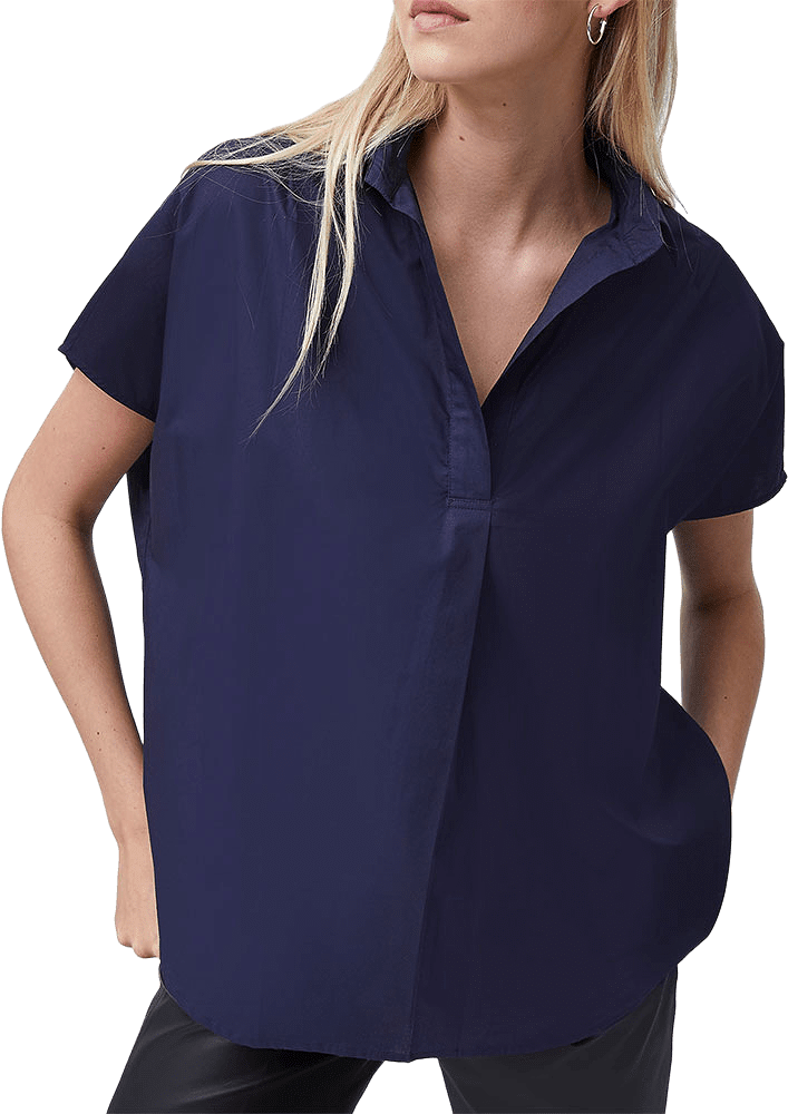 Cele Rhodes Poplin Slvlss Shirt, från French Connection, i färgen Indigo.