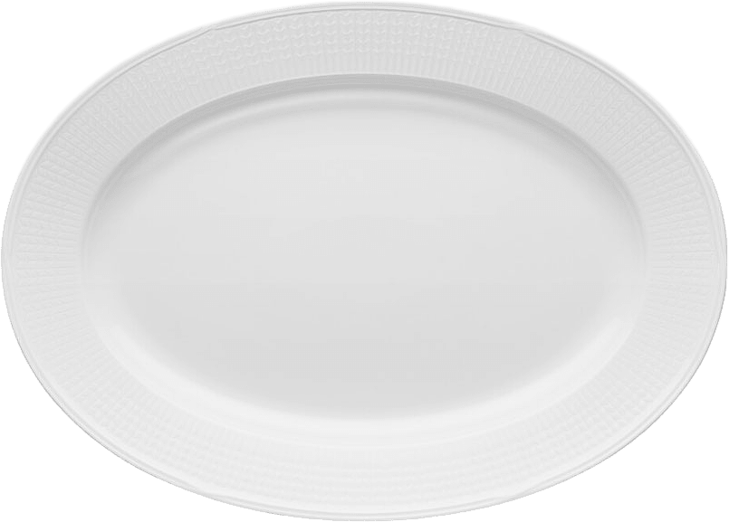 Swedish Grace fat oval 40x29 cm snö, från Rörstrand, i färgen Snö.