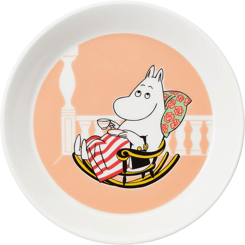 Mumin tallrik 19 cm Muminmamma marmelad, från Arabia, i färgen Marmelad.